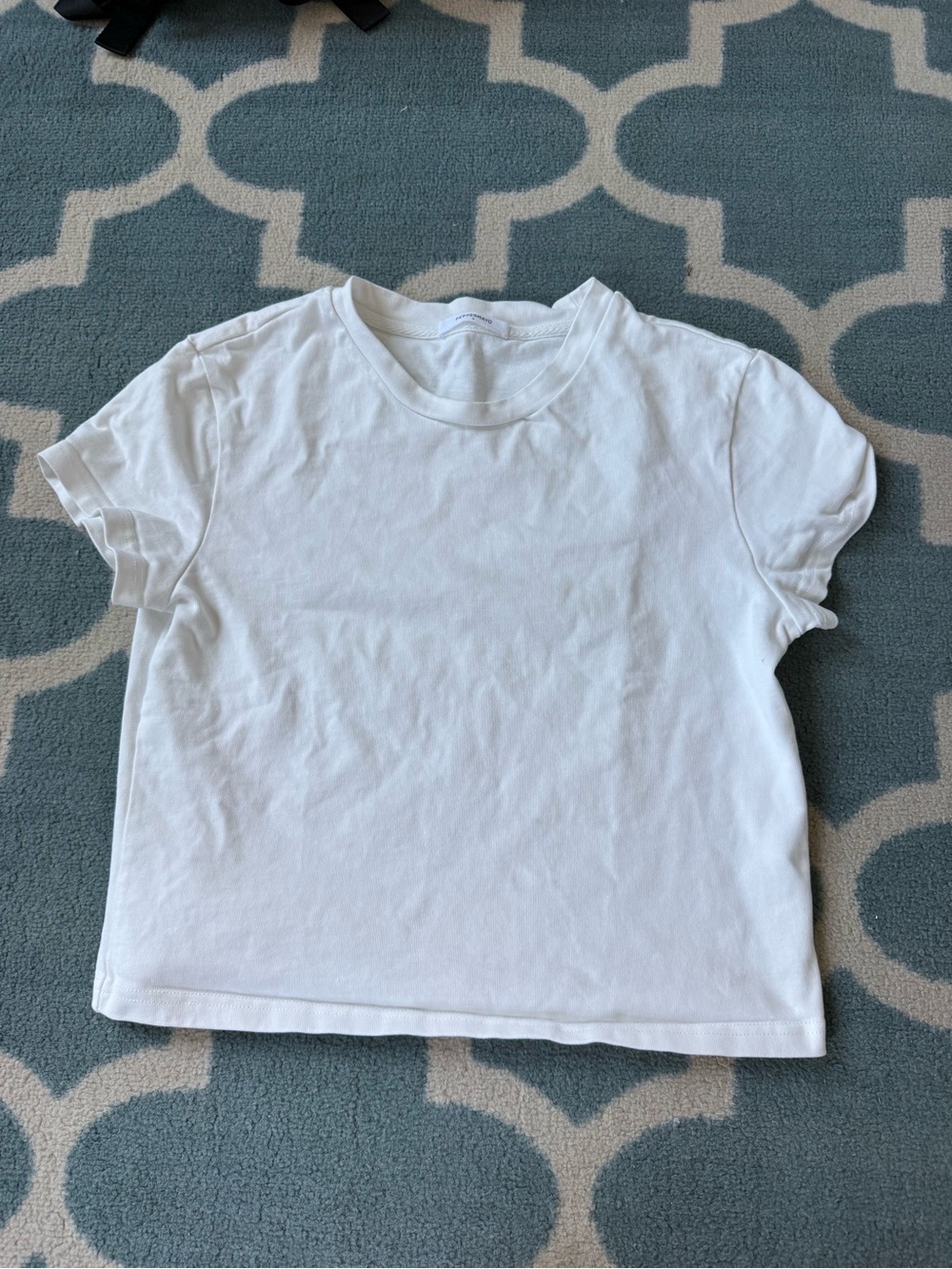 Peppermayo White Short Sleeve Tee - Classic Crew